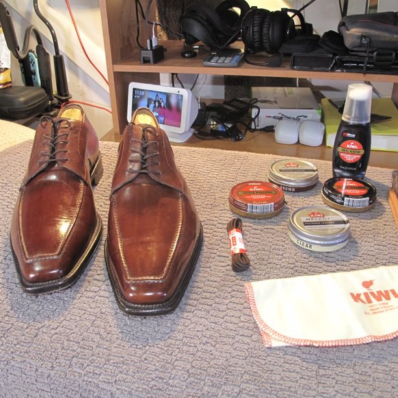 Ermenegildo Zegna, Couture XXX, Fatte a Mano Almond Toe Lace Up Oxford. - Picture 1 of 15